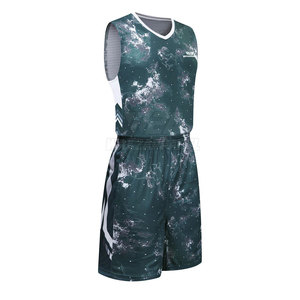 Ensemble de maillots de basket-ball personnalisés réversibles en vrac, respirant, uniforme d'entraînement d'équipe de basket-ball - Product Image 3