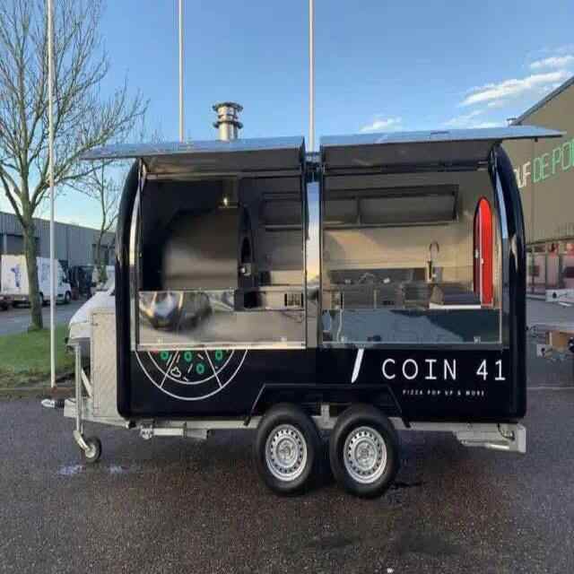 2025 DOT CE Certified Aluminum Fast Food Truck for Street BBQ Serving Ice Cream Hotdogs Snacks From for Airstream Mobile Unit