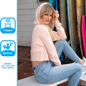 Sudadera Corta de Invierno para Mujer, Forro Polar, Manga Larga, Elegante, Talla Personalizable - Product Image 4