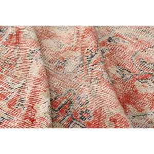 2.6x8.3 ft <b>Runner</b> Turkish Rug, <b>Red</b> Floral Vintage Rug - Product Image 5