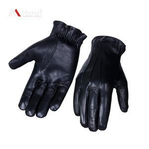ถุงมือขับรถหนังแท้สั้นสำหรับผู้หญิงอบอุ่นในฤดูหนาวพร้อมซิปพู่และเทคโนโลยีหนังแพะนำเข้า - Product Image 6