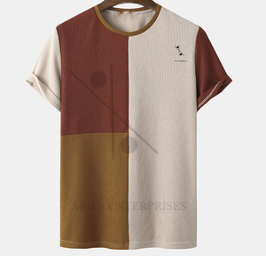 เสื้อยืดผู้ชายคุณภาพสูงผ้าถักสไตล์ล่าสุดทนทานผ้าฝ้าย100% น้ำหนักเบาทนทาน - Product Image 1