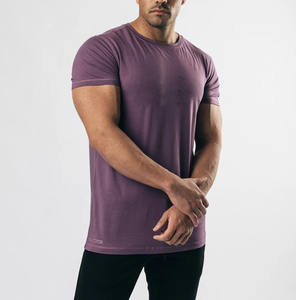 T-shirt pour homme de haute qualité, col rond, 350 g/m², coton respirant, manches courtes, surdimensionné, teint en rouge - Nouveauté - Product Image 1