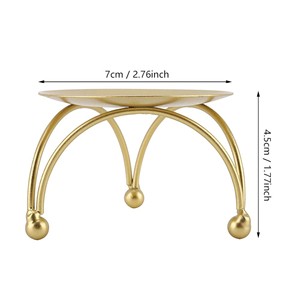 Iron Handmade Eco-Friendly <b>Tea</b> <b>Light</b> <b>Holder</b> Pedestal with Gold Finish for Home Decor and Festive Use - Product Image 6