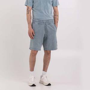 Short de jogging vintage délavé à l'acide pour homme en coton éponge français personnalisé avec broderie en détresse Applique Patch Style Streetwear - Product Image 2