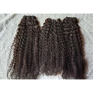 Tissage de cheveux indiens bruts bouclés crépus de grade 9A, 30 pouces, simple épaisseur - Product Image 1