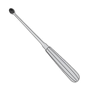 Curette droite Simon Bone, manuelle, 240 mm de long, 6 mm de large, en acier inoxydable, instruments chirurgicaux certifiés CE, fabriqués au Pakistan - Product Image 1