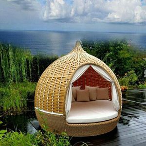 Lit de repos d'extérieur de luxe en teck massif, réglable, moderne, résistant aux intempéries, avec coussin imperméable, pour balcon, toutes saisons - Product Image 3