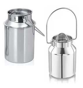 Factory Outlet Sale Durable Stainless Steel Milk Container Durable Dairy Can Cheap Price Pot and Can for Milk Metal Cans - Product Image 1
