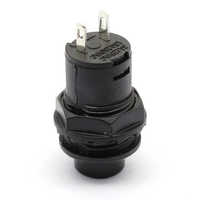 Interruttore a pulsante con ritorno automatico DS-425B 1NC/1NO, 12mm, 3A 250VAC, in plastica nera, combinazione momentanea elettronica, IP53, terminale PCB