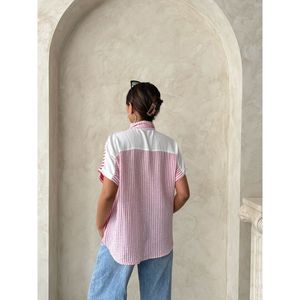 Blusas y Camisas a Rayas Fucsia para Mujer Topshow al por Mayor - Product Image 1