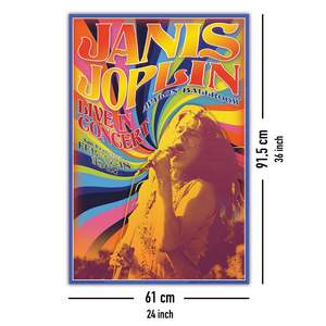 Janis Joplin Live in Concert <b>Poster</b> Paper Wall Art - Product Image 3