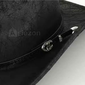 Chapeaux de cowboy de haute qualité Bon fabricant avec marque privée Chapeau en cuir de vente chaude Votre propre style Prix - Product Image 6