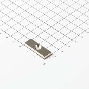 Imán de bloque de neodimio 30x10x3mm con rebaje cónico - Product Image 1