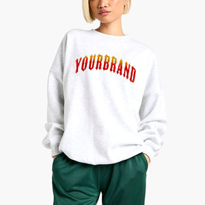 Sudadera personalizada anti-pilling para mujer logotipo personalizado serigrafiado ropa casual de verano de gran tamaño sudadera transpirable para mujer - Product Image 1