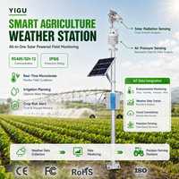 Station météo agricole intelligente tout-en-un, alimentée par énergie solaire, moniteur de micro-climat agricole, station météo ultrasonique PV SDI-12 RS485