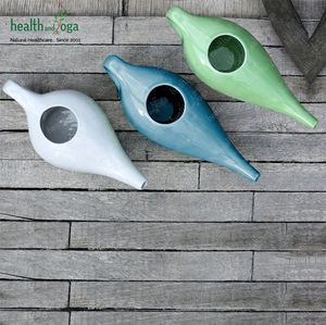HealthAndYoga Classico Vert Céramique Neti Pot Irrigation Nasale Naturelle Soulagement Des Sinus Prix En Vrac Disponible - Product Image 1