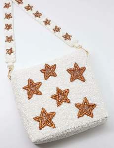 Handmade Patterned Beaded <b>Purse</b> with <b>Long</b> Strap - Product Image 2