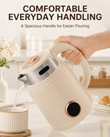 Bouilloire Électrique en Acier Inoxydable 2 L, Maintien au Chaud Intelligent, Arrêt Automatique, Commande par Bouton-Poussoir, 1000W, Usage Domestique