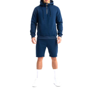 Conjunto de chándal deportivo informal personalizado para hombre, Sudadera con capucha de dos piezas y sudadera corta hasta la rodilla de Terzo Sports - Product Image 5
