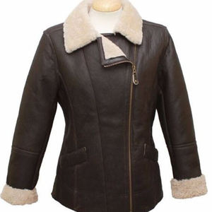 Chaqueta Bomber de Invierno 2025 para Hombre, Chaqueta de Cuero Genuino con Decoración de Piel de Oveja, Chaqueta de Cuero de Invierno para Hombre - Product Image 2