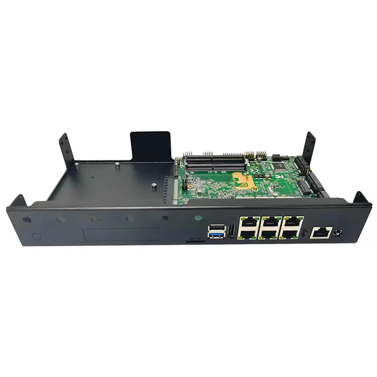 맞춤형 1U 방화벽 랙 마운트 인텔 J6412 미니 PC Pfsense 네트워크 보안 기기 6 LAN 포트 Firew