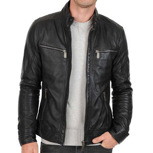 Comfortable High Quality Leather Jackets for Men's <b>Top</b> Selling Breathable Quick Dry Mens Leather Jackets - Product Image 3