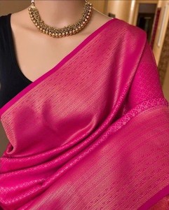 순수 Pattu 실크 사리 결혼식과 축제를위한 풍부한 Zari 국경 신부 사리와 전통 남부 인도 사리 컬렉션 - Product Image 4