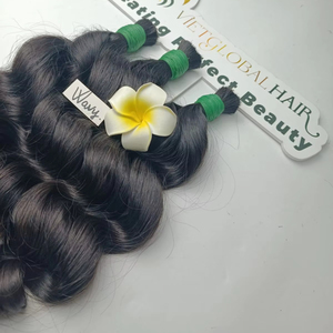 Cabello vietnamita de doble estirado de Grado Superior Cabello ondulado natural de un solo donante crudo de la mejor calidad para trenzar Super doble estirado - Product Image 1