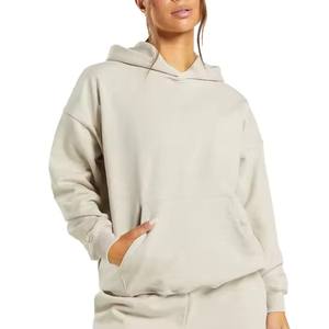 Sudadera con capucha básica de gran tamaño para mujer, mezcla de algodón de alta calidad, diseño largo de moda cálido para invierno, superventas de 2025 - Product Image 1