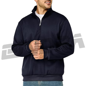 Le pull-over matelassé à fermeture éclair quart pour hommes à manches longues offre une coupe moderne, chaude et douce, parfaite pour les journées fraîches. - Product Image 4