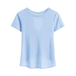 Camisetas Deportivas para Mujer, Ligeras, de Secado Rápido, Manga Corta, para Verano, Fitness, Running, Yoga, con Espalda Cruzada y Aberturas, Nueva - Product Image 3