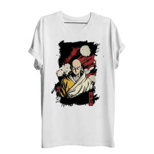 T-shirt One Punch Anime en tissu jersey 100% coton/fibre de bambou, poids 200-280g, motif imprimé, coton mercerisé - Product Image 1