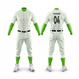 Uniforme de béisbol de patrón recto de ropa deportiva sublimada Digital personalizada de calidad con estirable de cuatro vías - Product Image 1