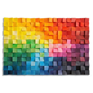 Decoración de pared de mosaico de madera sinfónica cromática acento único para el hogar o la oficina - Product Image 1