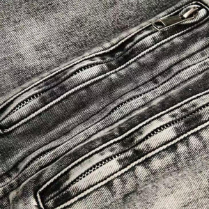 Veste en jean réversible 100% coton, qualité supérieure, style vintage classique, streetwear décontracté, mode durable, hip hop, logo sur le devant - Product Image 4