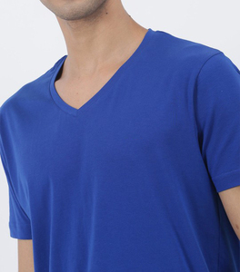 <b>Silk</b> V Neck T <b>Shirt</b> <b>Men</b> Custom Logo Vintage Washed Heavyweight Cotton Blank Tee - Product Image 1