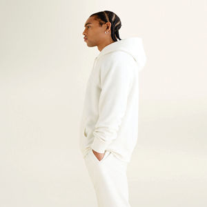 Venta al por mayor de color personalizado 100% algodón Sudadera con capucha de invierno 300gsm polar Unisex pulóver sudaderas con capucha hombres niños ropa de calle sólida - Product Image 3