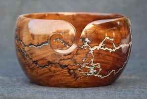 Bol à tricoter en bois, support de fil, accessoire artisanal en bois naturel, portable, écologique, empêche le roulement et le bourrage pour la couture - Product Image 4