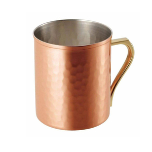 Meilleure vente emballage personnalisé tasses à mule de Moscou en cuivre véritable tasses en cuivre de 16 oz tasse à mule de Moscou martelée - Product Image 3