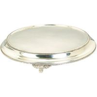 Support à gâteau rond moderne en laiton avec finition nickel, écologique, compatible lave-vaisselle, fabrication de haute qualité, CMC-CS46