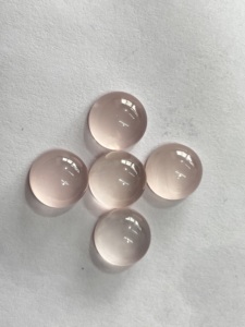 ทรงกลมโรสควอตซ์สีชมพูธรรมชาติขนาด3มม. ถึง11มม. เหลี่ยมเพชรพลอยทรงหลวมสีชมพูโรสควอตซ์ - Product Image 3