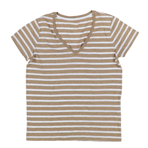 Camiseta de manga media con cuello redondo para mujer, ropa informal 100% de algodón/poliéster de alta calidad, bordada con logotipo de impresión personalizada - Product Image 4