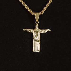 Mode Cristo Redentor pendentif croix chrétienne collier à breloques 925 argent chrétien jésus croix pendentif collier - Product Image 1