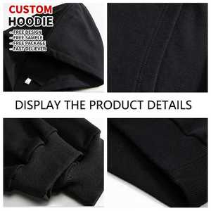 Fabricants de sweats à capuche OEM personnalisés pour hommes, style streetwear graphique d'hiver, en molleton bouclette de coton épais, coupe oversize, coupe-vent - Product Image 2