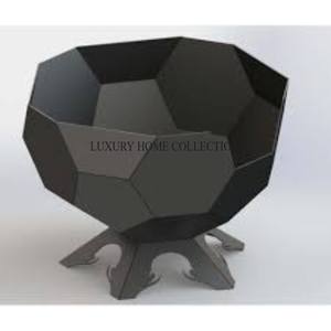 Large square metal <b>fire</b> <b>pit</b> with raised edges and safety ring providing additional protection and stability for outdoor bonfires - Product Image 1