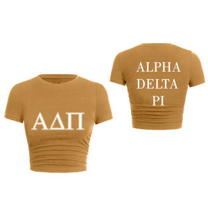 Venta caliente Slim Fit Summer Casual Campus crop shirt Logotipo personalizado Fitted Women University crop Tees - Product Image 6