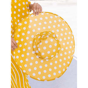 Gorra de Visera de Algodón con Puntos Amarillos - Product Image 1