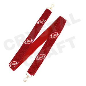 Correa para bolso con cuentas Star OLE Miss, correas para bolso con cuentas de oro blanco personalizadas, Correa con cuentas para bolsos - Product Image 4