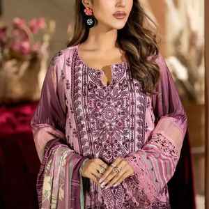 Haute qualité sur mesure pakistanais Designer femmes genou longueur robe de soirée élégante dentelle broderie respirant gland pour l'été - Product Image 3